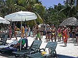 En la playa del Hotel Fontan