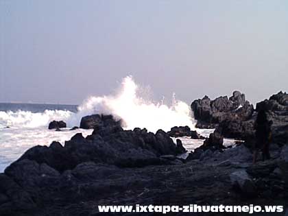 Extremo de playa larga