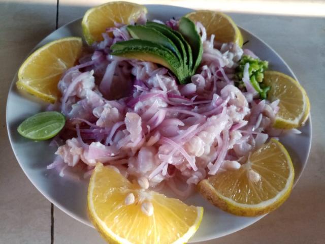 Tiritas de Pescado con Naranja